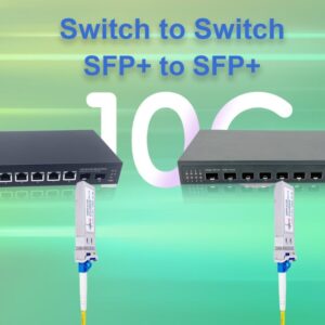 Elfcam – Lot de 2-10Gb SFP+ Bidi Module Compatible avec Freebox Ultra/Delta, TX1270nm/RX1330nm et TX1330nm /RX1270nm…