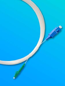 Elfcam® – Câble Fibre Optique LC/APC à SC/UPC Invisible/Transparent, Fibre Optique Monomode 125µm OS2, Gaine en Nylo…