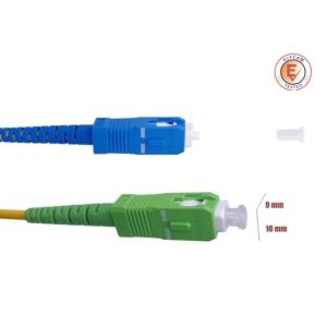 Câble à Fibre Optique SC/APC à SC/UPC OS2 Simplex Jaune (Freebox)(Ref:249)