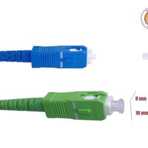 Câble à Fibre Optique SC/APC à SC/UPC OS2 Simplex Jaune (Freebox)(Ref:249)