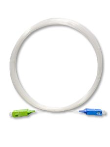 Elfcam® – Câble Fibre Optique SC/APC à SC/UPC Invisible/Transparent pour Freebox, Fibre Optique Monomode 125µm OS2, …