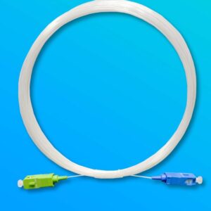 Elfcam® – Câble Fibre Optique SC/APC à SC/UPC Invisible/Transparent pour Freebox, Fibre Optique Monomode 125µm OS2, …