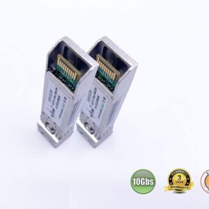 Elfcam – Lot de 2, 10Gb SFP+ Module de Transceiver à Fibre Optique, Connecteur LC/UPC Duplex Singlemdoe (OS2),10GBase-LR S…
