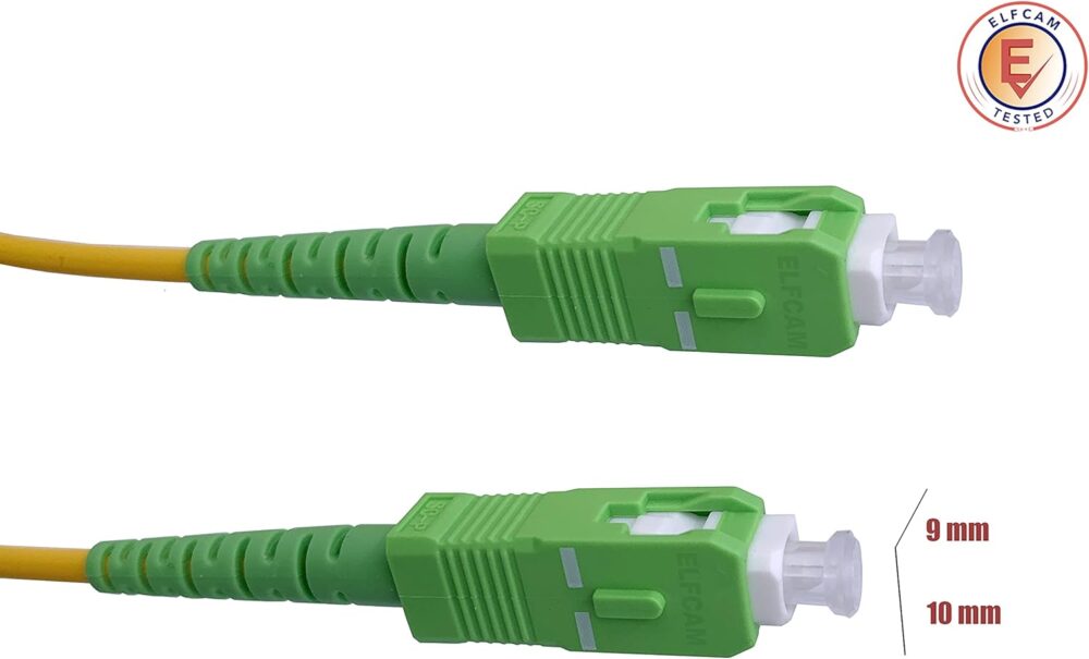 Câble à Fibre Optique SC/APC à SC/APC OS2 Simplex Jaune (Ref:11)