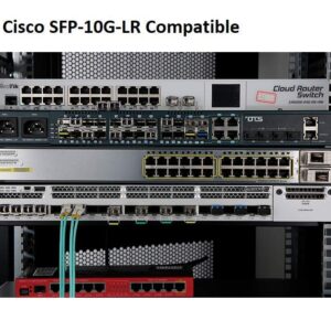 Elfcam – Lot de 2, 10Gb SFP+ Module de Transceiver à Fibre Optique, Connecteur LC/UPC Duplex Singlemdoe (OS2),10GBase-LR S…