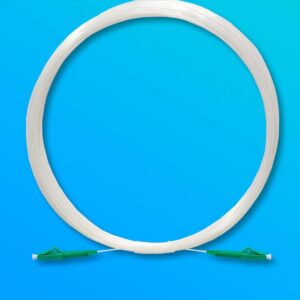 Elfcam® – Câble Fibre Optique LC/APC à LC/APC Invisible/Transparent, Fibre Optique Monomode 125µm OS2, Gaine en Nylo…