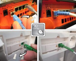 Câble à Fibre Optique SC/APC à SC/UPC OS2 Simplex Jaune (Freebox)(Ref:249)