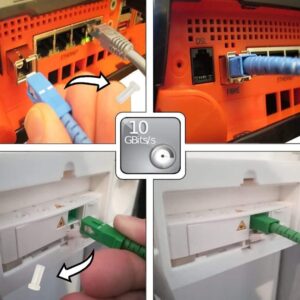 Câble à Fibre Optique SC/APC à SC/UPC OS2 Simplex Jaune (Freebox)(Ref:249)