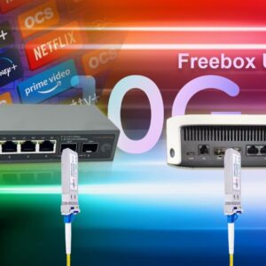 Elfcam – Lot de 2-10Gb SFP+ Bidi Module Compatible avec Freebox Ultra/Delta, TX1270nm/RX1330nm et TX1330nm /RX1270nm…