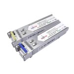 Elfcam - Conjunto de 2 módulos SFP de 1,25 G, conector de cabo de fibra ótica monomodo LC/UPC, 10 km DDM, TX 1310 nm / RX 1550 nm e TX 1550 nm / RX 1310 nm (Ref.: 2591)