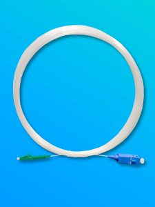 Elfcam® – Câble Fibre Optique LC/APC à SC/UPC Invisible/Transparent, Fibre Optique Monomode 125µm OS2, Gaine en Nylo…