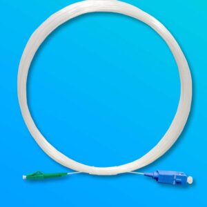Elfcam® – Câble Fibre Optique LC/APC à SC/UPC Invisible/Transparent, Fibre Optique Monomode 125µm OS2, Gaine en Nylo…