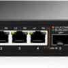 Elfcam® - 10Gb Commutateur Switch Fibre Optique Compatible avec Freebox Ultra et Orange Livebox 6, avec 2 Ports 10G SFP+ et 4 Ports 2,5 Gigabit Ethernet RJ45, Rallonge Votre Réseau 10Go Plug & Play Non Géré (Ref: 15694)