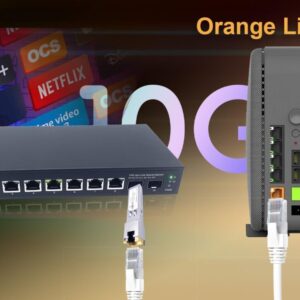 Elfcam® – 10Gb Commutateur Switch Fibre Optique Compatible avec Freebox Ultra, avec 2 Ports 10G SFP+ et 8 Ports 2,5G…