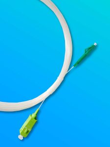 Elfcam® – Câble Fibre Optique SC/APC à LC/APC Invisible/Transparent, Fibre Optique Monomode 125µm OS2, Gaine en Nylo…