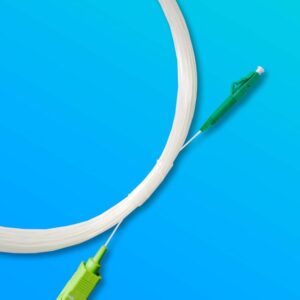 Elfcam® – Câble Fibre Optique SC/APC à LC/APC Invisible/Transparent, Fibre Optique Monomode 125µm OS2, Gaine en Nylo…