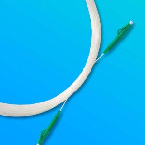 Elfcam® – Câble Fibre Optique LC/APC à LC/APC Invisible/Transparent, Fibre Optique Monomode 125µm OS2, Gaine en Nylo…