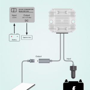 Starlink Mini adaptateur 12 V DC Step Up Converter 12 V/24 V vers 30 V 3,5 A Adaptateur de voiture pour Starlink Mini câbl…