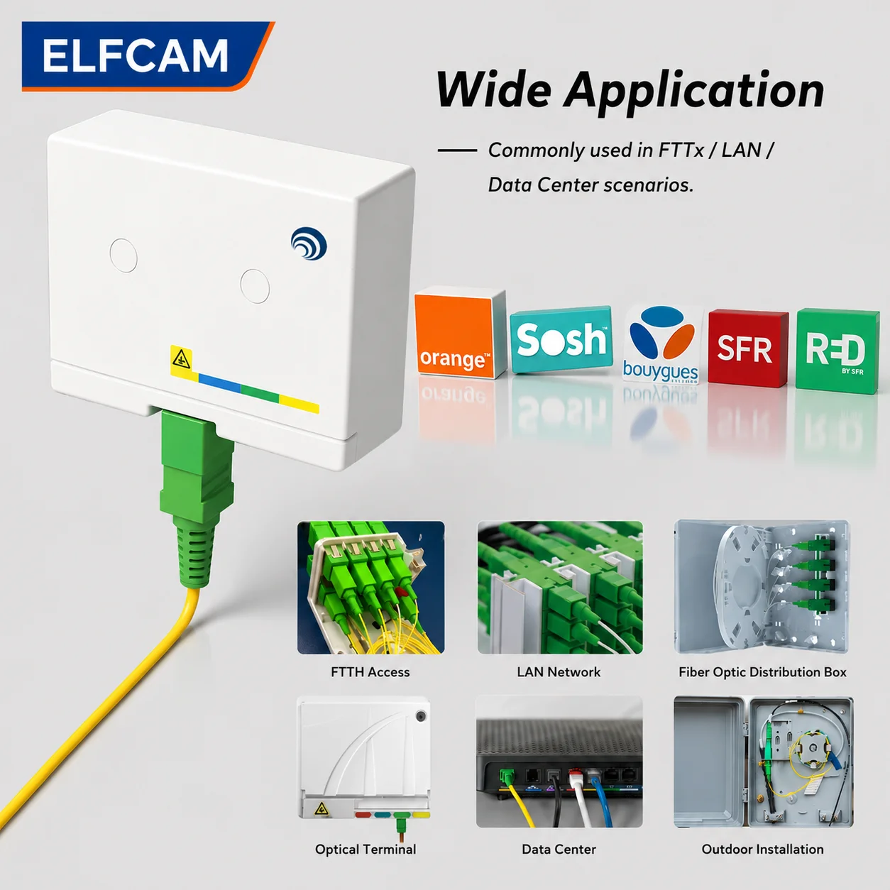 Câble à Fibre Optique SC/APC à SC/APC OS2 Simplex Jaune (Ref:11) – Image 5
