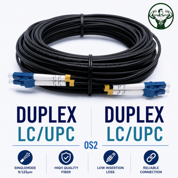 Câble Fibre Optique ST/UPC Vers LC/UPC OM3 Duplex Multimode 50/125um LSZH 5M Elfcam