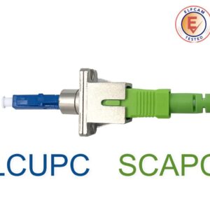 Elfcam® – Adaptateur à Fibre Optique Câble Monomode Simplex LC/UPC Male à SC/APC Female, Lot de 1 （REF: 17408）