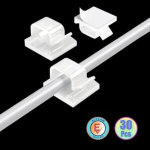 Elfcam® – Clips de Câble Adhésif pour Gestion de Câble Réseau Ethernet, Attache Fil et le Cordon dans la Maison ou l…