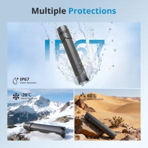 Batterie Portable pour Starlink Mini, 166,5 Wh Alimentation Externe DC 30 V, USB-C PD 65 W, Autonomie jusqu’à 6 Heures