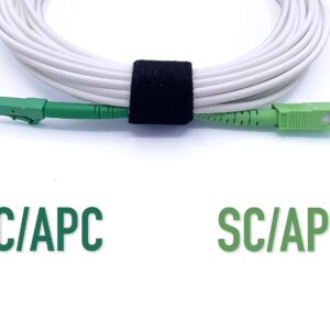 Câble à Fibre Optique LC/APC à SC/APC Monomode Simplex Blanc (Ref:3588)