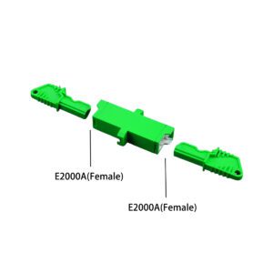 Adaptateur à Fibre Optique Câble Monomode Simplex E2000/APC Female à E2000/APC Female, Lot de 1