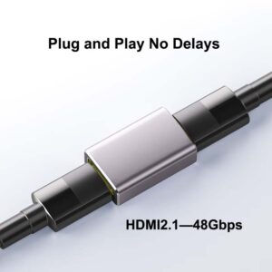 Adaptateur HDMI2.1 femelle-femelle, prenant en charge la conversion haute définition 8K/4K 60 Hz, adapté aux adaptateurs d…