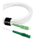 Cabo de fibra ótica LC/APC para SC/APC, monomodo, simplex, branco (Ref.: 3588)