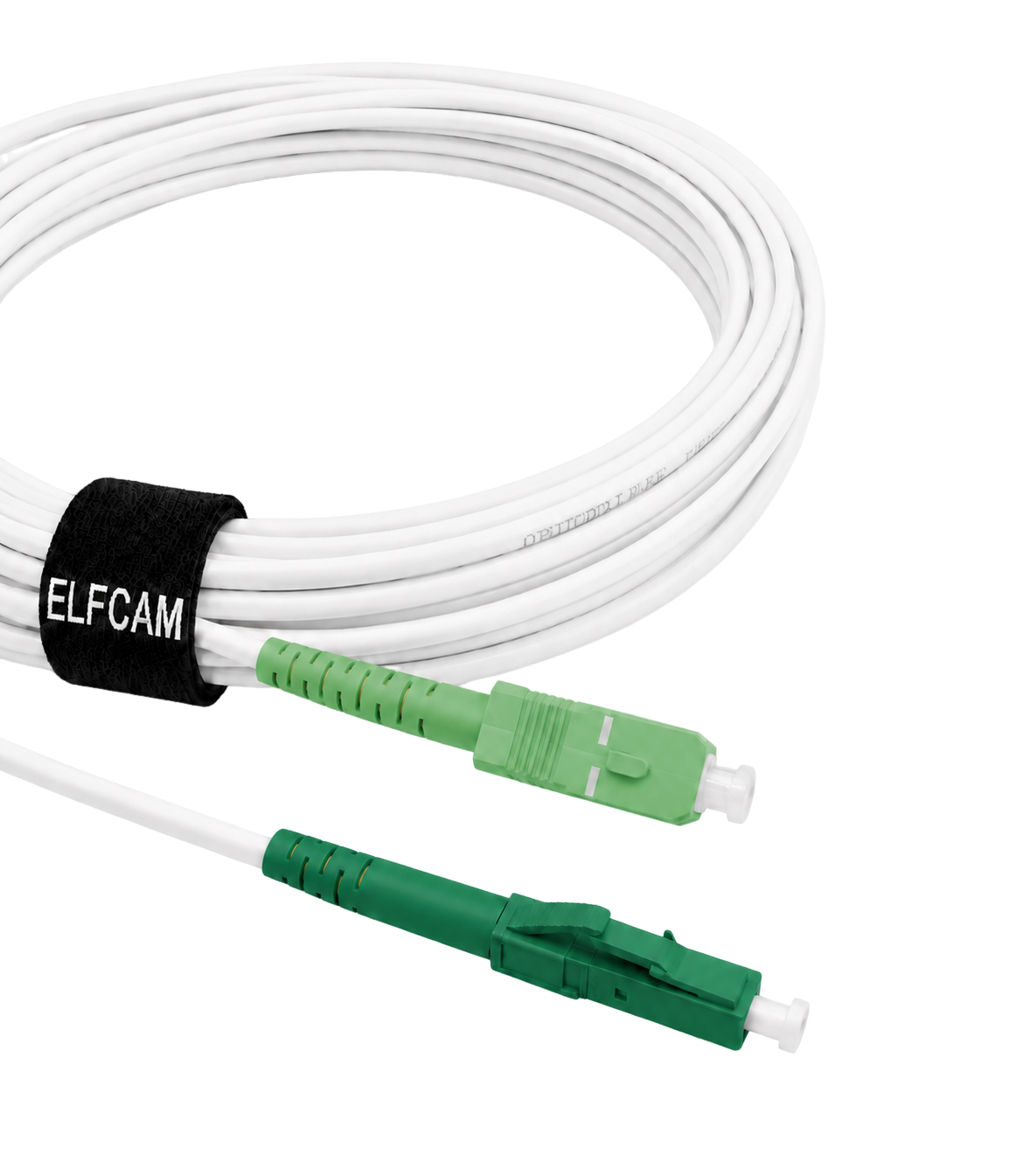 Fiber Optic Cable LC/APC to SC/APC Single Mode Simplex White (Ref:3588)