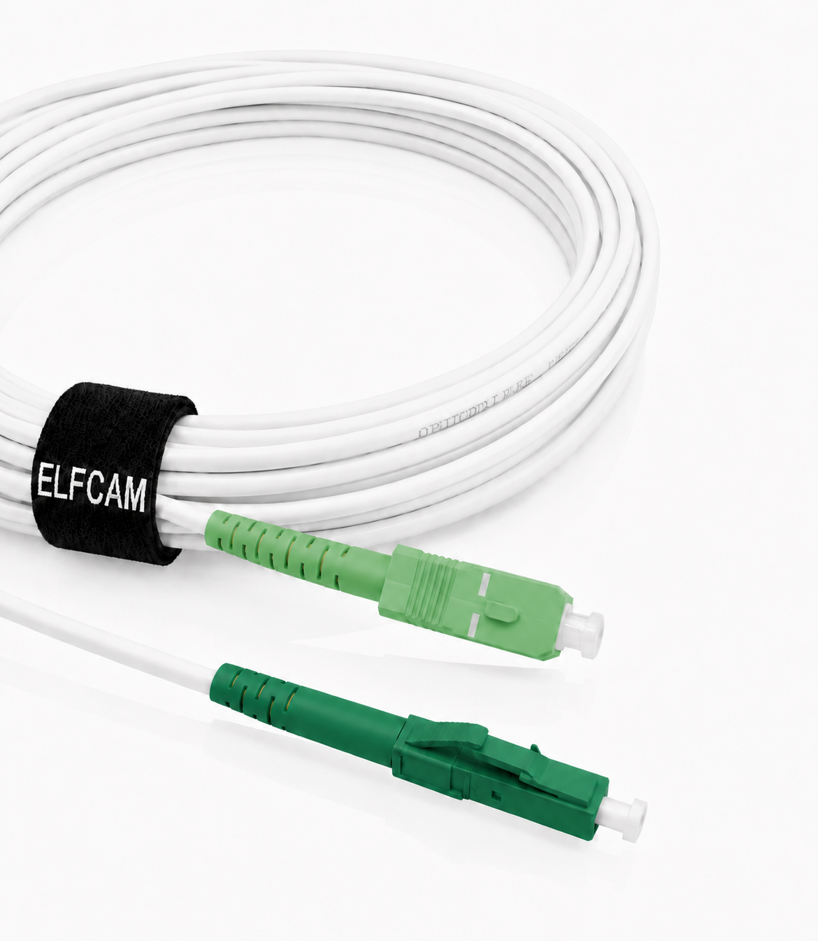 Câble à Fibre Optique LC/APC à SC/APC Monomode Simplex Blanc (Ref:3588)