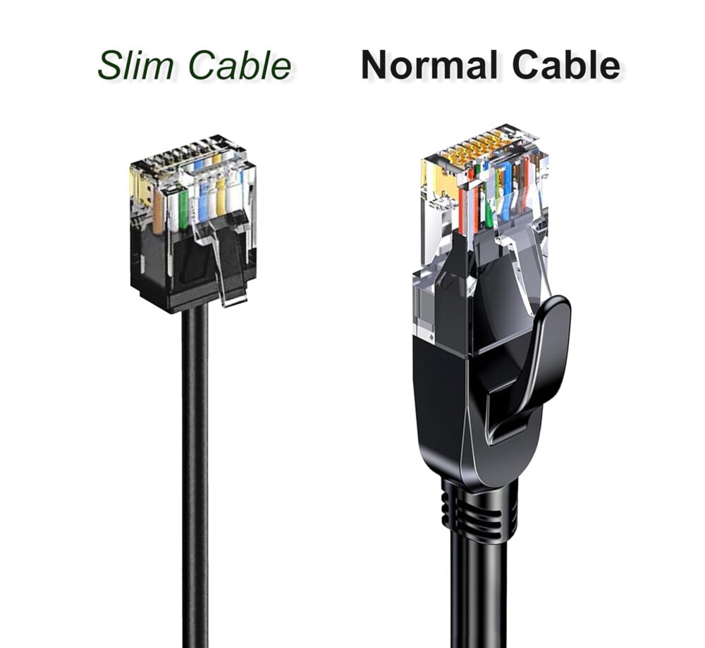 thumbnail image 2 of ABM Cat 7 Flat Ethernet Cable – RJ45 Network LAN Patch Lead – 0.5m To 30m, Grey 2 of 3