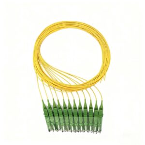 Fibre Optique Pigtail 12Fibres Monomode Simplex E2000/APC 9/125um OS2, Jaune