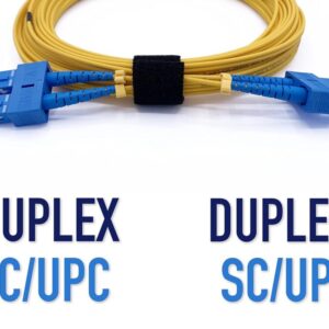 Elfcam® – Câble à Fibre Optique SC/UPC à SC/UPC Duplex Monomode, Jarretière Optique 9/125um OS2 LSZH (Ref: 20245)