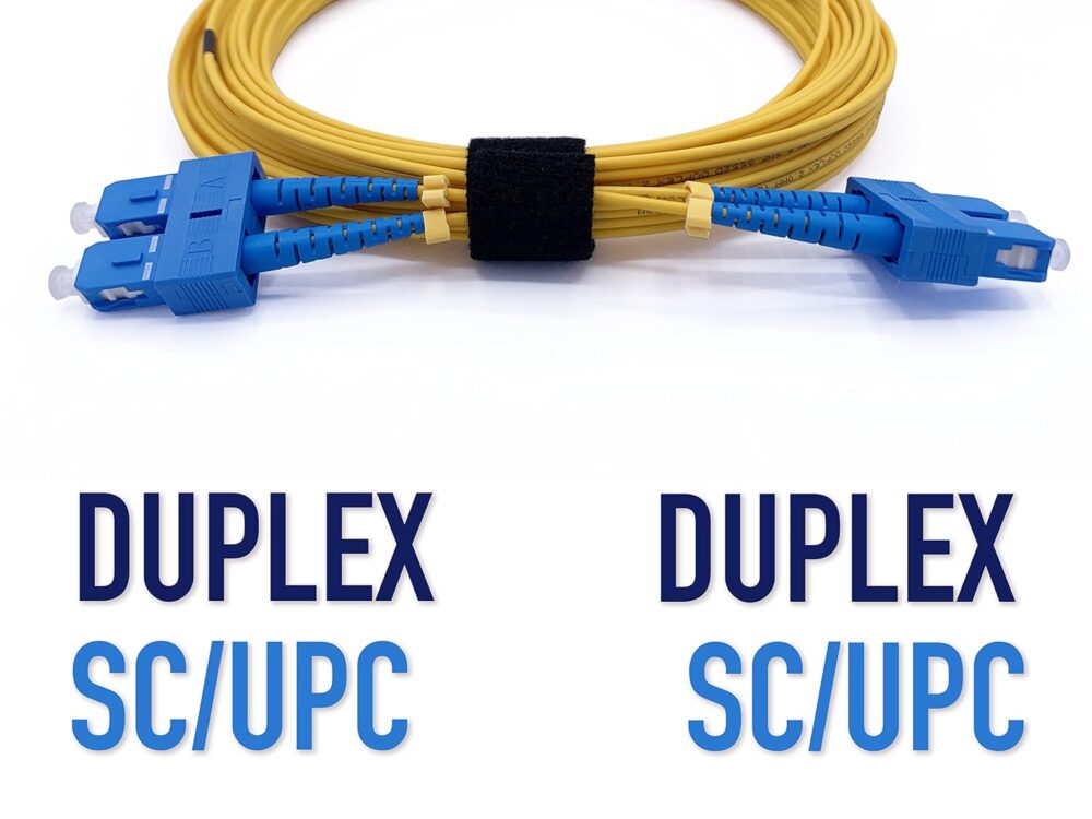 Elfcam® – Câble à Fibre Optique SC/UPC à SC/UPC Duplex Monomode, Jarretière Optique 9/125um OS2 LSZH (Ref: 20245)