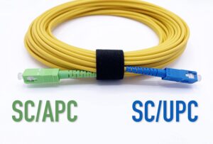 Câble à Fibre Optique SC/APC à SC/UPC OS2 Simplex Jaune (Freebox)(Ref:249)