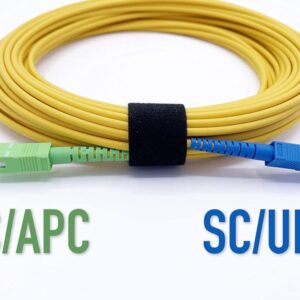 Câble à Fibre Optique SC/APC à SC/UPC OS2 Simplex Jaune (Freebox)(Ref:249)