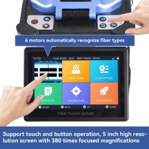Elfcam® – Soudeuse Fibre Optique S10 Pro, Cœur à Cœur, avec 6 Moteurs et Kit Outils et Accessoires Mis à Jour, pour …