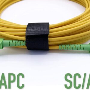 Câble à Fibre Optique SC/APC à SC/APC OS2 Simplex Jaune (Ref:11)
