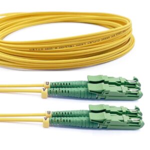 Elfcam® – Câble à Fibre Optique E2000/APC à E2000/APC Monomode Duplex 9/125μm Jarretière Optique LSZH (Ref:21258)