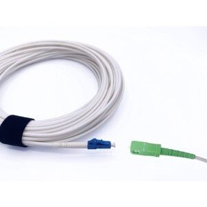 Câble à Fibre Optique SC/APC à LC/UPC OS2 Simplex Blanc (Ref:3665)