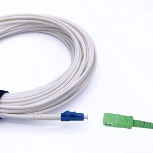 Câble à Fibre Optique SC/APC à LC/UPC OS2 Simplex Blanc (Ref:3665)