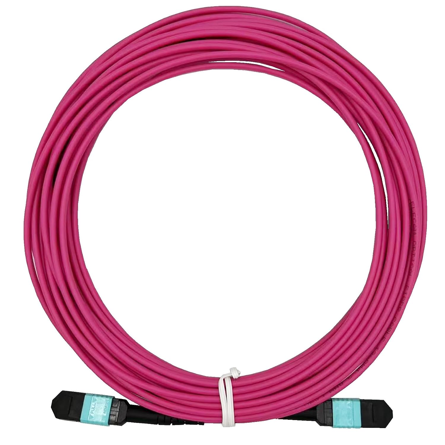 Elfcam® - Câble Fibre MPO-OM4 Multimode 12 Fibres, Type B, Violet, MPO/UPC Female to MPO/UPC Female, Optimisé Pour 40G QSFP+ SR4/CSR4 et 100G QSFP28 SR4 pour Centres De Données Haute Densité