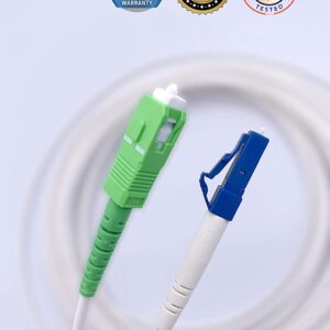 Câble à Fibre Optique SC/APC à LC/UPC OS2 Simplex Blanc (Ref:3665)