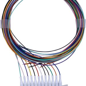 Pigtail à Fibre Optique à Code Couleur 12 Fibres LC/UPC Monomode sans Gaine (Ref:3287)