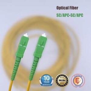Câble à Fibre Optique SC/APC à SC/APC OS2 Simplex Jaune (Ref:11)