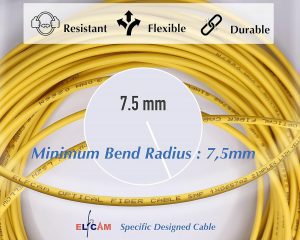 Elfcam – Câble Fibre Optique MPO/APC vers MPO/APC 16 Fibres Monomode OS2, compatible avec Nvidia/Mellanox/Arista/Cis…