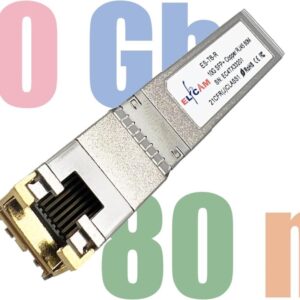 10Gb SFP+ Transceiver Module en RJ45 pour Freebox Ultra/Delta, 10Go SFP+ Module 10Gbase-T-80m, Jusqu&rsquo;à 80 Mètres sur…